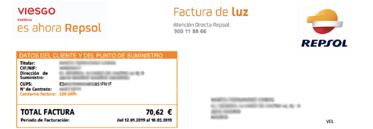 CUPS factura Repsol CUPS Repsol